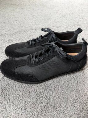 Piloti Icona Driving Shoes in Men's US Size 13 - Black Suede and Nubuck Leather